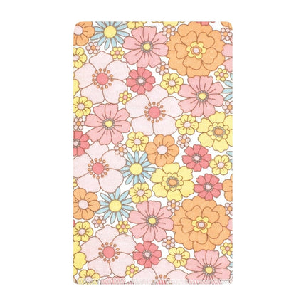 Hudson Baby Unisex Baby Cotton Flannel Burp Cloths, Peace Love Flowers 10 Pack, One Size