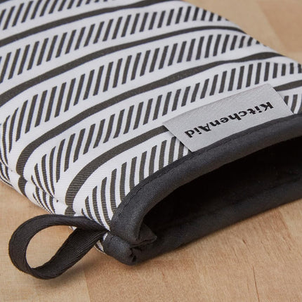 KitchenAid Albany Mini Oven Mitt 2-Pack Set, Onyx Black, 5.5"x8"