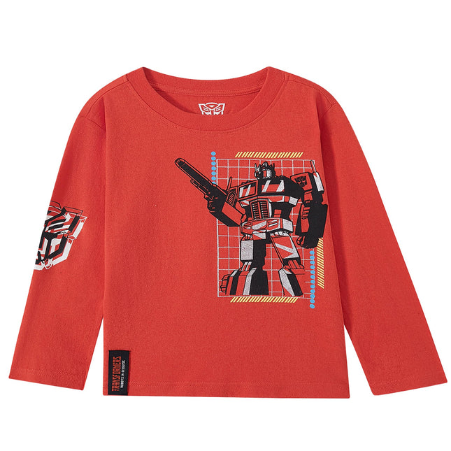 Transformers Hasbro Lot de 3 t-shirts à manches longues pour petits et grands garçons, Rouge/Noir/Gris, 10