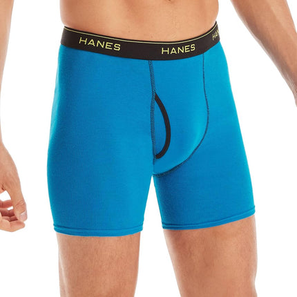 Caleçons boxeurs pour hommes Hanes, sous-vêtements en coton doux et respirant avec ceinture ComfortFlex, multipack, rayés assortis - Paquet de 6, très grand
