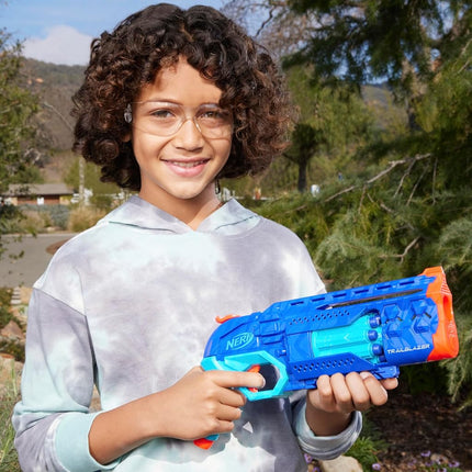 Nerf Elite 2.0 Trailblazer RD-8 Blaster, Wild Edition Color Design, 8-Dart Rotating Drum, Hammer Action, 16 Elite Darts, Tactical Rail