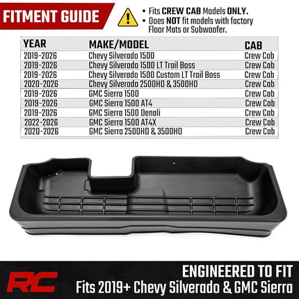 Rough Country Under Seat Storage for 19-22 1500 | 20-22 2500HD/3500HD - RC09051A