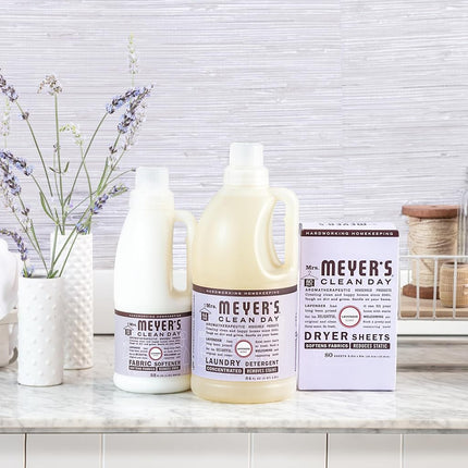 Hojas para secadora Clean Day de Mrs. Meyer's, lavanda, 80 unidades