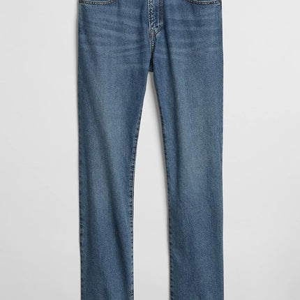 GAP Men's Straight Fit Denim Jeans, Medium Wash, 38W x 30L