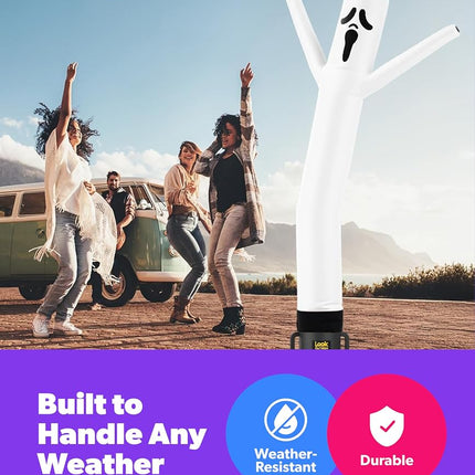 Torero Inflatables Ghost Tube Man Inflatable Sky Puppet Complete Set with 1/4 HP Sky Dancer Blower, 6', White