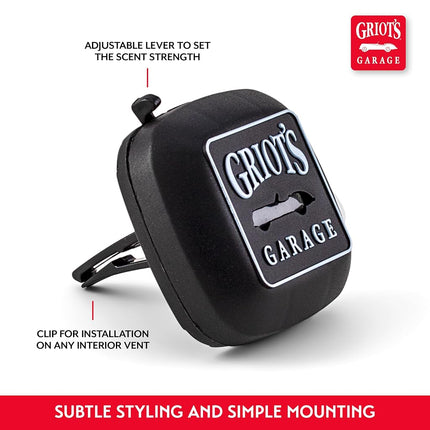 Griot's Garage 10763 – Air Freshener with Vent Clip, Fine Leather