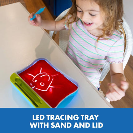 Learning Resources Light-Up Tracing Centre Alphabet Activity Set, Preschool Learning Toy, Portable Light Table for Kids, Light up Sensory Play Tray, Light Box Activities, Boys and Girls Ages 3+