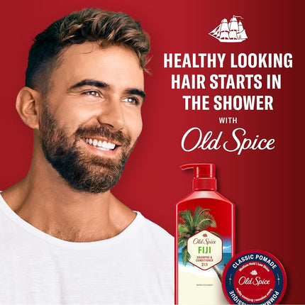 Old Spice Fiji 2-in-1 Shampoo and Conditioner for Men, 21.9 Fl Oz Each, Twin Pack