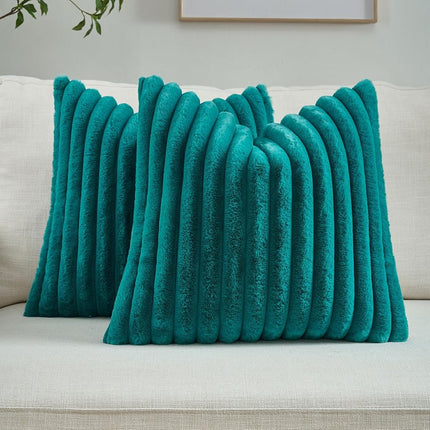 FUTEI Pack of 2 Fluffy Faux Fur Throw Pillow Cover