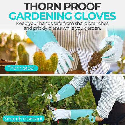 HANDLANDY Rose Pruning Gloves for Men Women, Thorn Proof Gardening Gloves