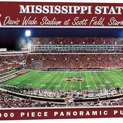 MasterPieces NCAA Mississippi State Bulldogs, Stadium Panoramic Puzzle, Davis Wade, 1000 Pieces