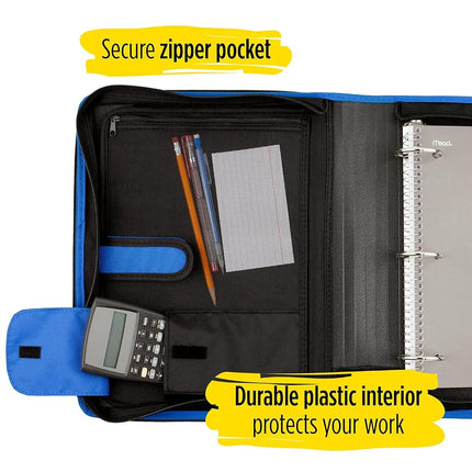 Five Star 2 Inch Zipper Binder, 3 Ring Binder, 6-Pocket Expanding File, Durable, Color Selected for You (29592)
