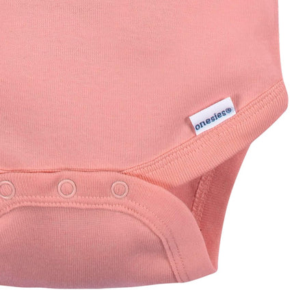 Gerber Unisex-Baby 5 Pack Onesies Multi-Packs Bundle Interlock 180 Gsm, Mauve Pink, 3-6 Months