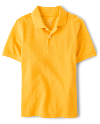 The Children's Place Boys' Uniform Pique Polo, Yel