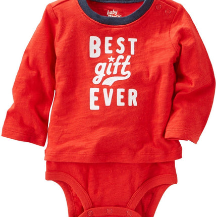 OshKosh B'Gosh Baby Holiday Bodysuit,Red,6M