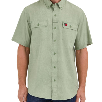 Wrangler Men's Short-Sleeve Vented Button-Down Wor