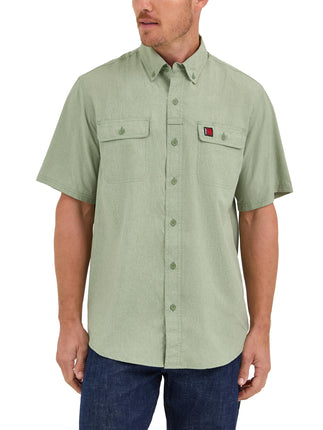 Wrangler Men's Short-Sleeve Vented Button-Down Wor