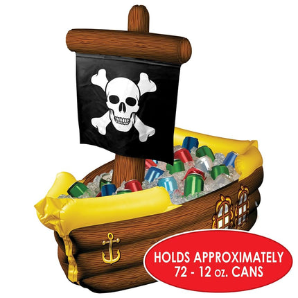 Beistle 50989 Inflatable Pirate Ship Cooler, 3-Feet 3-Inch Width by 33-Inch Height