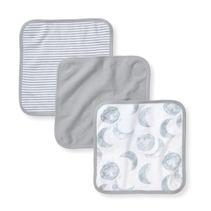 Paños de Burt's Bees Baby para bebé, 100 % algodón orgánico, suaves y superabsorbentes, de felpa tejida y felpa de rizo, paquete de 3 unidades