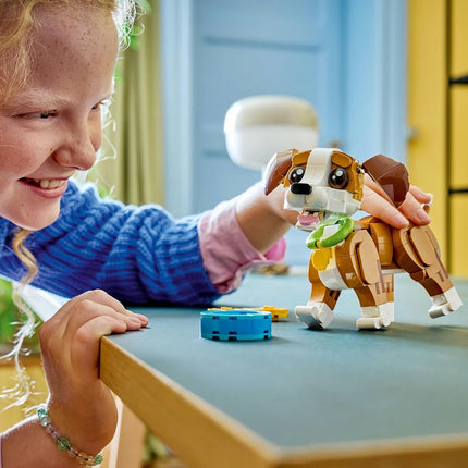 LEGO® Creator 3 in 1 Cute Animals: Playful Puppy Dog 31382 Animal Figures - Building Set with 3 Build Options, Dog, Squirrel or Duck - Animal Toys for Kids Aged 8+ - Toy Idea for Girls and Boys