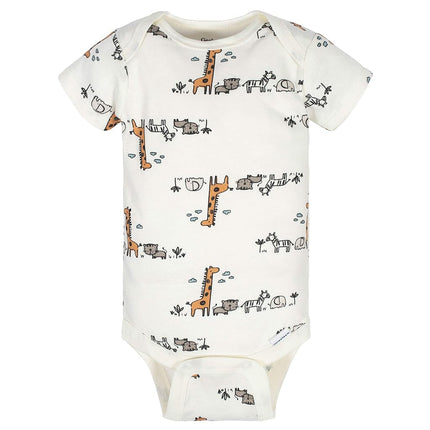 Gerber 8 Pack Baby Boys' Jungle Short Sleeve Onesies® Bodysuits