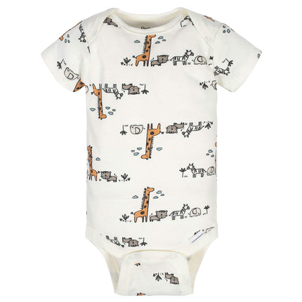 Gerber 8 Pack Baby Boys' Jungle Short Sleeve Onesies® Bodysuits