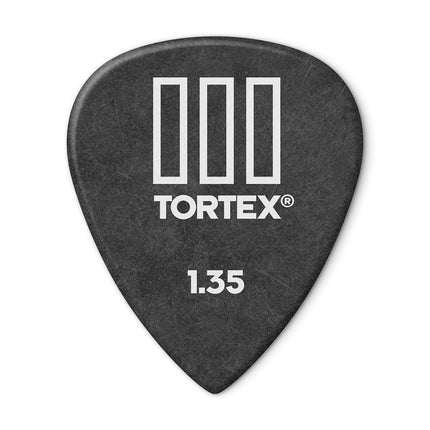 Jim Dunlop 462P135 1.35mm Tortex TIII Guitar Picks, 12-Pack