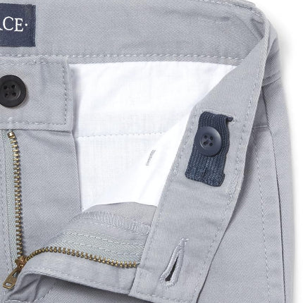 The Children's Place Boys' Stretch Chino Pants, FIN Gray, 14H