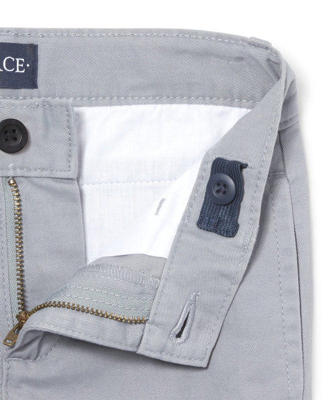 The Children's Place Boys' Stretch Chino Pants, FIN Gray, 12S