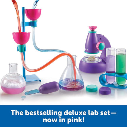Learning Resources Primary Science Deluxe Lab Set, 45 Pieces, Ages 3+, Science Kits for Kids, Experiments for Kids, stem Toys for Kids, Sensory Tube, STEM Toys, Microscope for Kids
