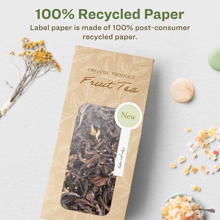 Avery EcoFriendly Matte White Recycled Lollipop Labels, 1.5" x 4", Print-to-The-Edge, Matte White Labels, Permanent Adhesive, Laser/Inkjet Printable, 400 Total