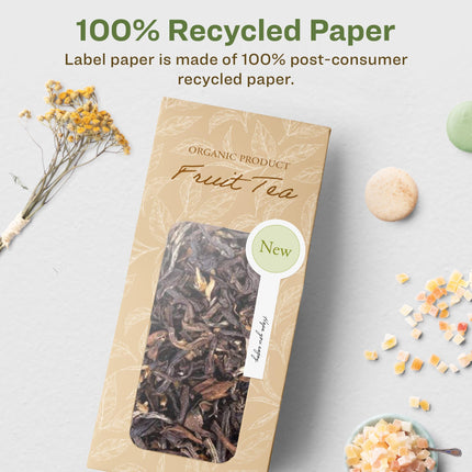 Avery EcoFriendly Matte White Recycled Lollipop Labels, 1.5" x 4", Print-to-The-Edge, Matte White Labels, Permanent Adhesive, Laser/Inkjet Printable, 400 Total