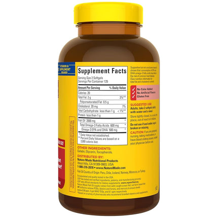 Nature Made Fish Oil, 300 mg Omega-3, 250-Count
