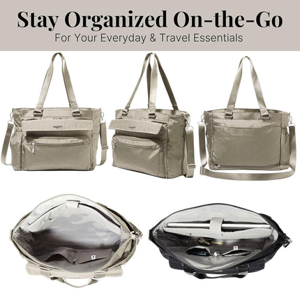Baggallini Modern Laptop Tote, Sterling Shimmer, One Size