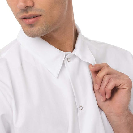 Chef Works Men's Utility Cook Shirt, White, XS