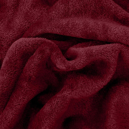 Elegant Comfort Luxuriously Soft 4-Piece Velvet Plush Flannel Sheet Set - Premium Quality - Cozy Warm, Anti-Static, Non Pilling Fuzzy Velvet Flannel Fleece Deep Pocket Sheet Set - Twin XL, Burgundy