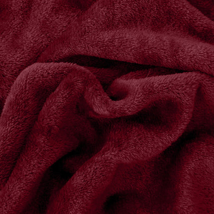Elegant Comfort Luxuriously Soft 4-Piece Velvet Plush Flannel Sheet Set - Premium Quality - Cozy Warm, Anti-Static, Non Pilling Fuzzy Velvet Flannel Fleece Deep Pocket Sheet Set - King, Burgundy