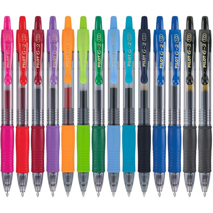 Pilot G2 Premium Gel Ink Pens, Bold Point (10mm), Assorted Colors, 14 Count (12765)
