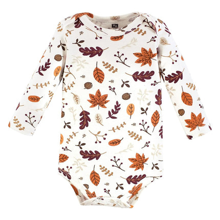Hudson Baby baby-boys Cotton Long-sleeve Bodysuits 3-pack, Hello Autumn, 6-9 Months