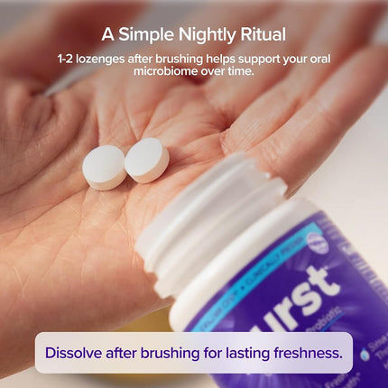 Dental Probiotic for Oral Health, 6 Billion CFU, by BURST, For Bad Breath and Tonsil Stones, Immune System Support, Sinus Support, BLIS K12 & M18 - 45 Count [PACKAGING MAY VARY]