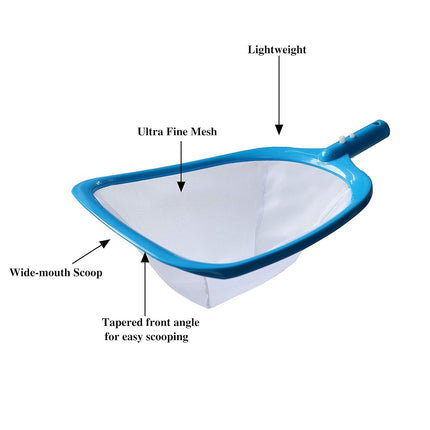 ATIE Pool Spa Leaf Skimmer Net with White Ultra Fine Mesh Great for Removing Leaves & Debris in In-Ground Pool Spa and Inflatable Above Ground Pools