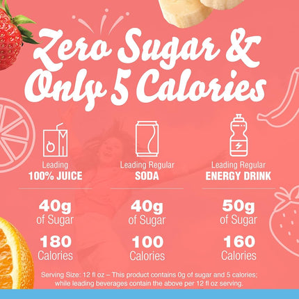 Crystal Light Strawberry Orange Banana Artificially Flavored Powdered Drink Mix, 72 ct Pack, 12 Canisters of 6 Pitcher Packets
