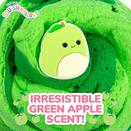 SQUISHMALLOWS Original Ashley The Apple Premium Cloud Slime, 8 oz. Fluffy Slime, Green Apple Scented, 3 Fun Slime Add Ins, Pre-Made Slime for Kids, Great 6 Year Old Toys, Super Soft Sludge Toy