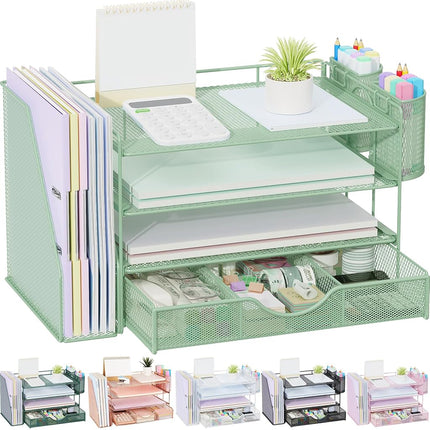 gianotter 4-Tier Desk Organizer with Drawers, File