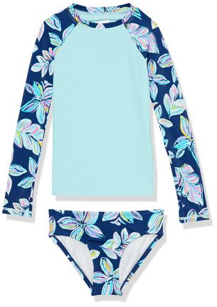 Kanu Surf Girls' Long Sleeve Rashguard UPF 50+ Two