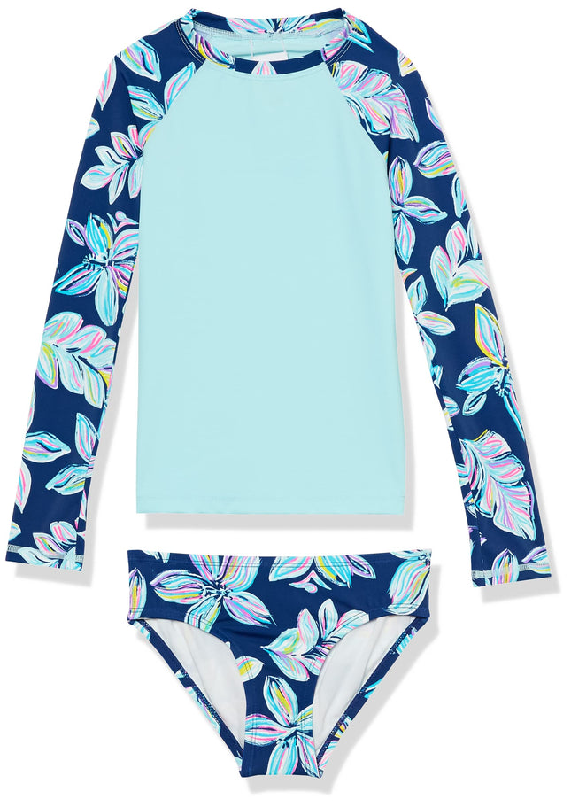 Kanu Surf Girls' Long Sleeve Rashguard UPF 50+ Two