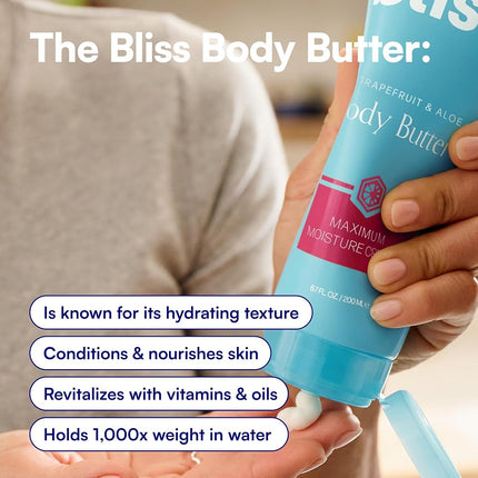 Bliss Grapefruit & Aloe Body Butter Moisturizer - 6.7 Fl Oz - Dry Skin