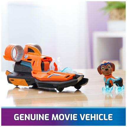 La Patrulla Canina: La Superpelícula, lancha de juguete con figura de acción de Zuma de los Mighty Pups, luces y sonidos, juguetes para niños y niñas de 3 años en adelante