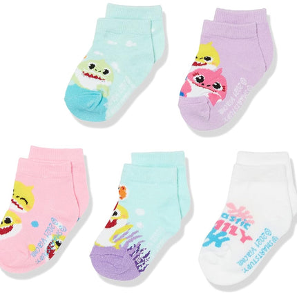 Nickelodeon Baby Shark 5 Pack Shorty Socks, Sherbe