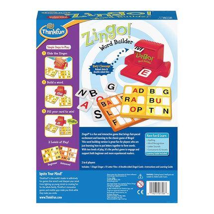 ThinkFun Zingo! Word Builder Educational Spelling Game for Kids Ages 5+